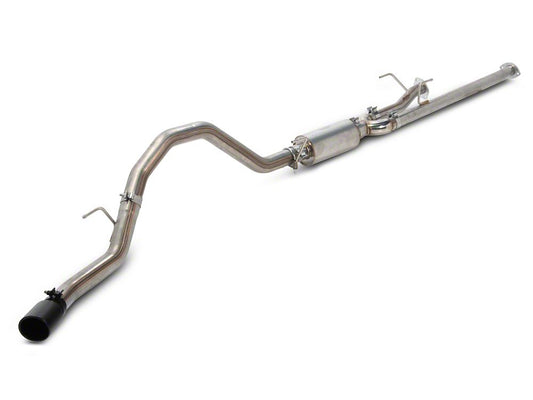 RedRock Single Exhaust System with Black Tip; Side Exit (09-21 5.7L Tundra)