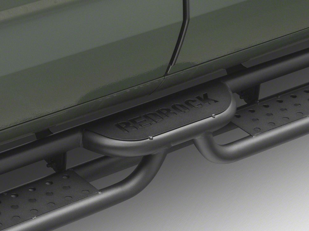 RedRock Drop Step Running Boards; Textured Black (22-25 Tundra CrewMax)