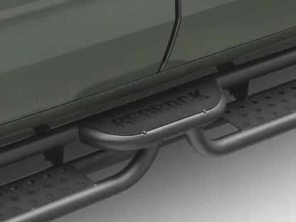 RedRock Drop Step Running Boards; Textured Black (22-25 Tundra CrewMax)