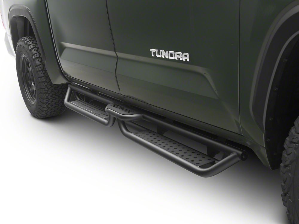 RedRock Drop Step Running Boards; Textured Black (22-25 Tundra CrewMax)