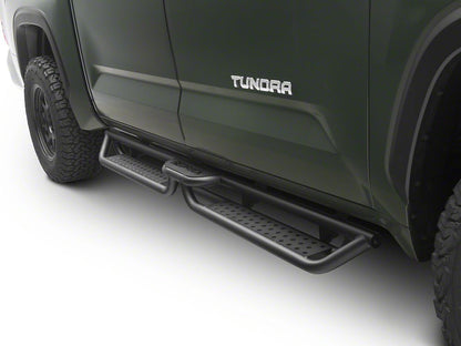 RedRock Drop Step Running Boards; Textured Black (22-25 Tundra CrewMax)