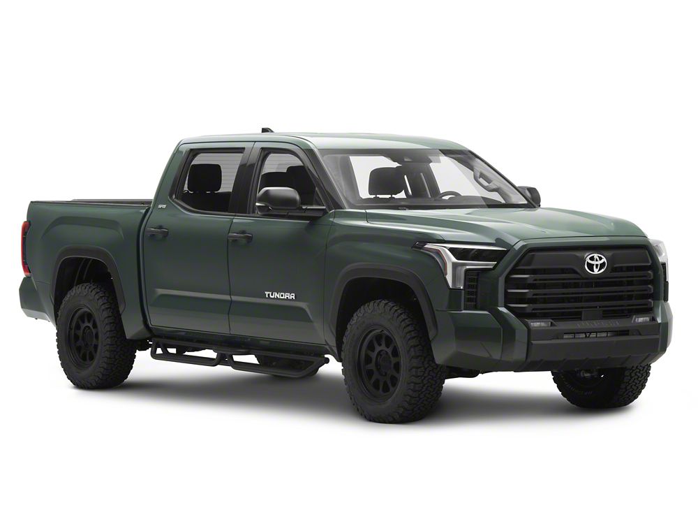 RedRock Drop Step Running Boards; Textured Black (22-25 Tundra CrewMax)