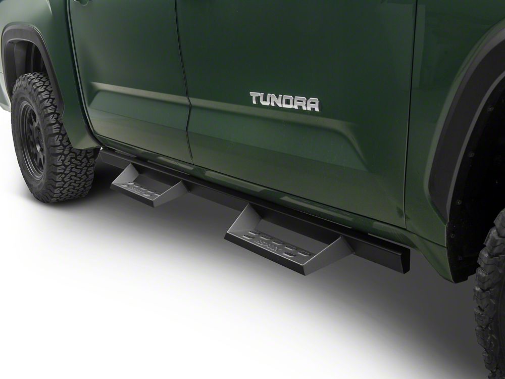 RedRock 4-Inch Drop TC1 Running Boards; Textured Black (22-25 Tundra CrewMax)