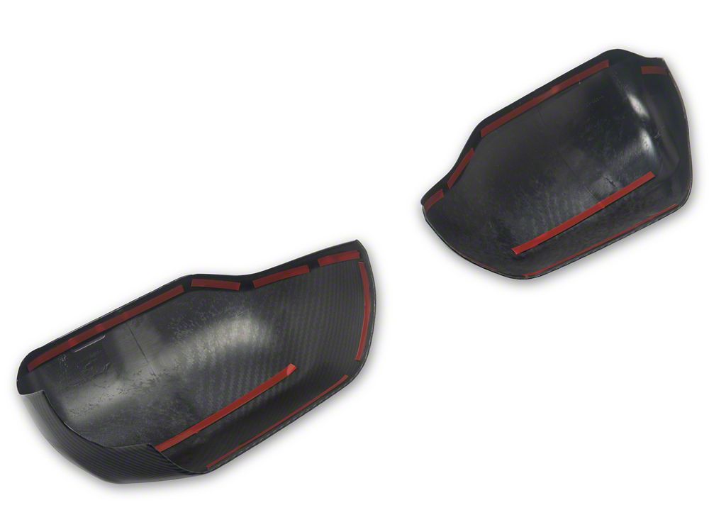 RedRock Mirror Covers; Carbon Appearance (22-26 Tundra)