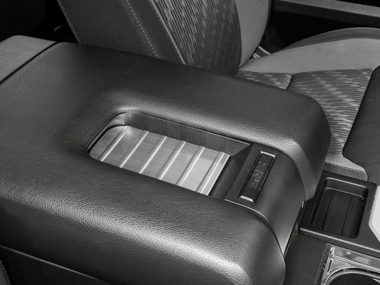 RedRock Center Console Arm Rest Trim; Stainless (14-19 Tundra)
