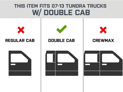 RedRock 3-Inch Side Step Bars; Black (07-21 Tundra Double Cab)