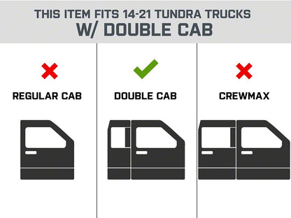 RedRock 3-Inch Side Step Bars; Black (07-21 Tundra Double Cab)